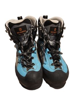 Scarpa Womens Charmoz Pro GTX Mountaineering Boots Blue Black EU 40.5 US 8.5 - 9